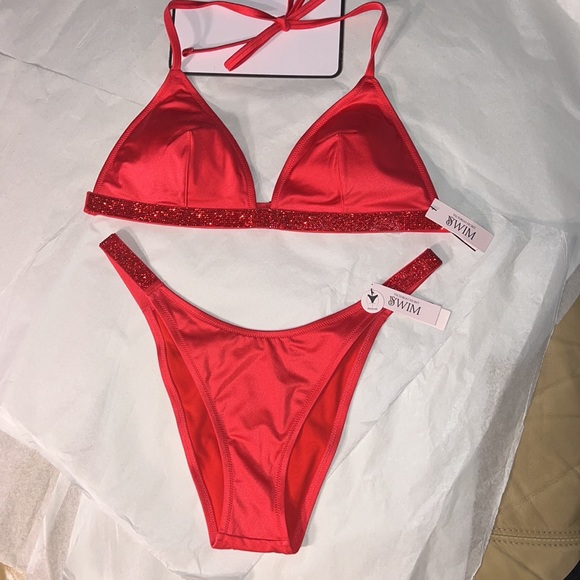 (L) 2pcs Victoria’s Secret Swim Bikini Rhinestones Set - Picture 4 of 12